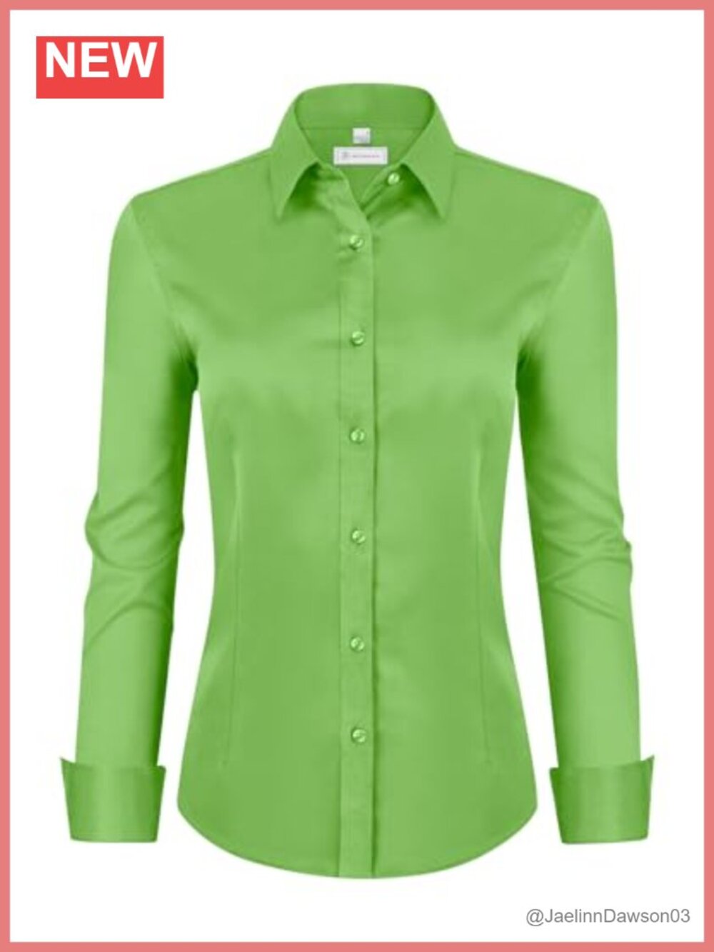 Women's Classic Fit Button Down Shirt Long Sleeve Wrinkle Free Stretch Work